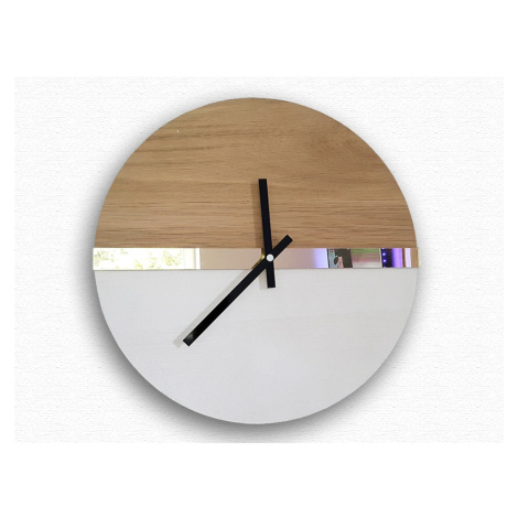 ModernClock Nástěnné hodiny Dab hnědé