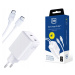 3mk Hyper Charger Pd nabíječka GaN 45W Usb C to C kabel White