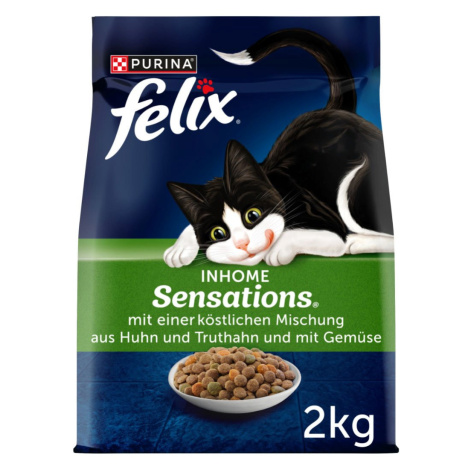 Felix Inhome Sensations s kuřecím masem a zeleninou 4 × 2 kg