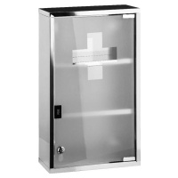 Plastová závěsná skříňka na léky ve stříbrné barvě 30x51 cm – Premier Housewares