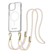 AlzaGuard Luxe Detach Lanyard Case Compatible with MagSafe for iPhone 13 růžovožlutý