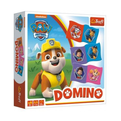 Domino papírové Paw Patrol/Tlapková patrola 28 kartiček společenská hra v krabici 20x20x5cm Teddies