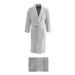 Soft Cotton Pánský župan Premium v dárkovém balení s ručníkem, světle šedý