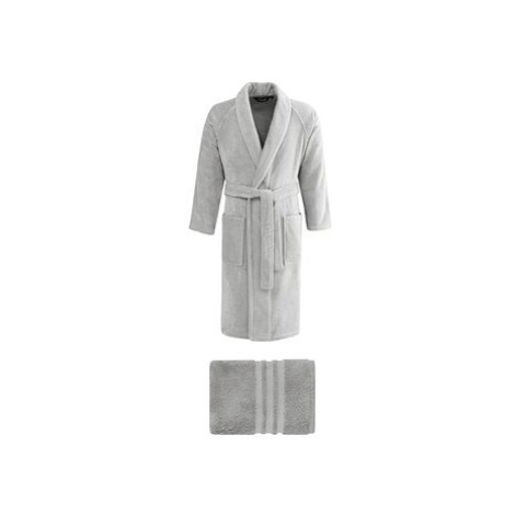 Soft Cotton Pánský župan Premium v dárkovém balení s ručníkem, světle šedý