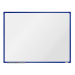 boardOK Bílá magnetická tabule s emailovým povrchem 120 × 90 cm, modrý rám