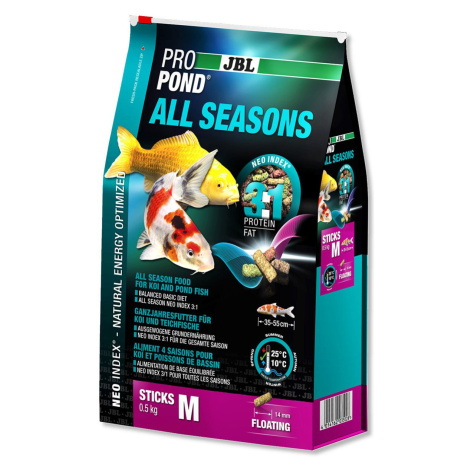 JBL ProPond All Seasons, celoroční krmivo pro kapry koi a sladkovodní ryby S 4,3 kg