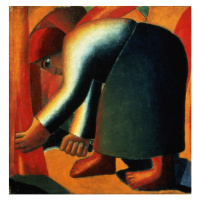 Obrazová reprodukce Woman Cutting, c.1900, Kazimir Severinovich Malevich, 40 × 40 cm