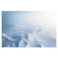 Umělecká fotografie Aerial view of Snow covered desert sand dunes, Xuanyu Han, (40 x 26.7 cm)