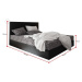 Expedo Čalouněná postel boxspring ELONA 2, 90x200, flowers 83/sioux černá, pravá