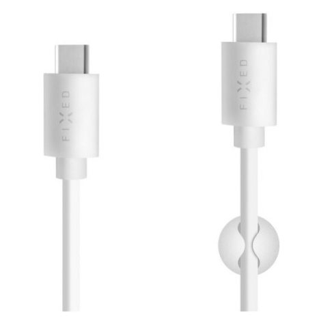 FIXED Dlouhý datový a nabíjecí USB-C kabel s konektorem USB-C, USB 2.0, 2 m Bílá