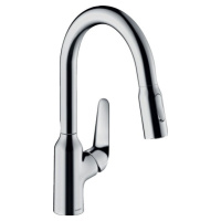 Dřezová baterie Hansgrohe Focus s vytahovací sprškou chrom 71862000