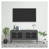 vidaXL TV skříňka antracitová 105 x 35 x 50 cm ocel