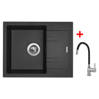 Sinks LINEA 600 Metalblack + Flexia LINEA 600 Metalblack + Flexia