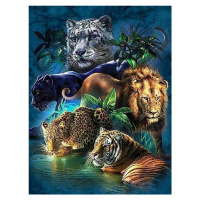 Diamantové malování - Zvířata džungle 40 x 50 cm (s rámem)