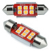 Auto LED žárovka C5W 6 SMD 3535 CAN BUS oranžová 36 mm