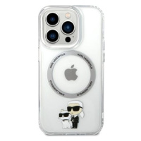 Karl Lagerfeld IML Karl and Choupette NFT MagSafe Zadní Kryt pro iPhone 14 Pro Transparent