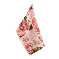 Bellatex Kuchyňská utěrka Patchwork růžová, 50 x 70 cm