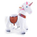 PonyCycle Mechanický jezdící kůň (na kolečkách) pro děti - jednorožec bílý varianta: Velikost 5