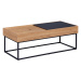 Konferenční stolek s úložným prostorem adelia - dub artisan/černá