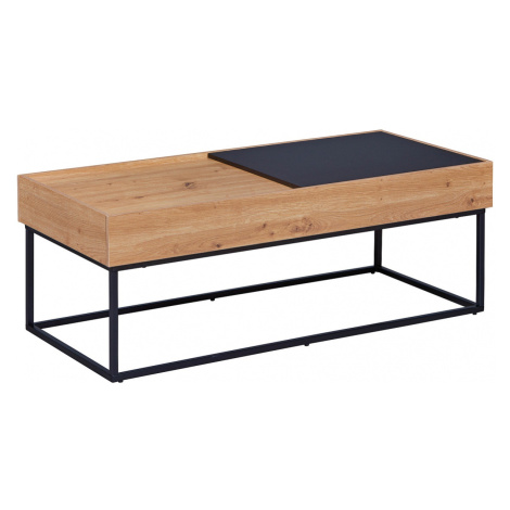 Konferenční stolek s úložným prostorem adelia - dub artisan/černá