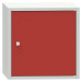 Uzamykatelný box, v x š x h 450 x 450 x 426 mm, světlá šedá / ohnivě červená
