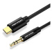 Vention Type-C (USB-C) to 3.5mm Male Spring Audio Cable 1.5m Black Metal Type