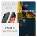 Spigen Liquid Air silikonové pouzdro na iPhone 15 6.1" Abyss Green