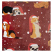Vánoční deka z mikrovlákna WINTER FELLOWS červená 150x200 cm