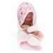 Baby Nellys Termoosuška s kapucí pro panenky, Plameňák, 45x45cm, růžová