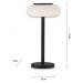 PAUL NEUHAUS Q ETIENNE LED stolní lampa, Smart Home, černá, stmívatelná, kruhová ZigBee 2700-500