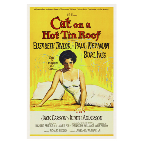 Plakát, Obraz - Cat on a Hot Tin Roof / Elizabeth Taylor, 26.7 × 40 cm Europosters