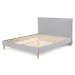Světle šedá čalouněná dvoulůžková postel s roštem 180x200 cm Sary – Bobochic Paris