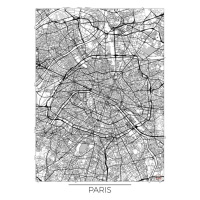 Mapa Paris, Hubert Roguski, 30 × 40 cm