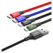 Baseus kabel Fast 4-in-1 Lightning + Type-C (2) + Micro 3.5A 1.2M, černá - CA1T4-B01