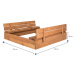Tomido Dětské dřevěné pískoviště s lavičkami 120x120cm