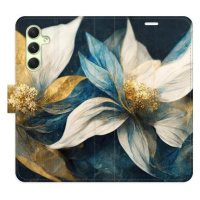 iSaprio flip pouzdro Gold Flowers pro Samsung Galaxy A54 5G