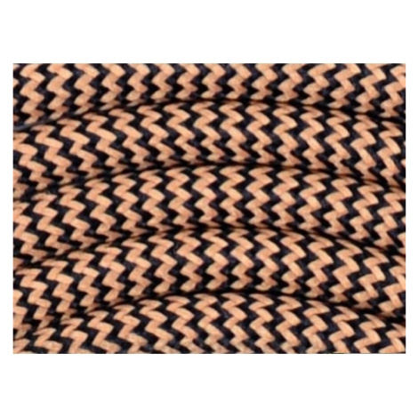 Textilní kabel H03VV-F 2x0,75 2m zigzag art deco 29 (CYSY 2Dx0,75)