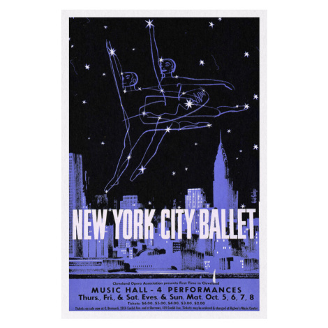 Ilustrace New York City Ballet, 1960, 26.7 × 40 cm