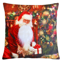 Vánoční polštář s 3D aplikací SANTA 40x40 cm Mybesthome Varianta: Povlak na polštář s antialergi