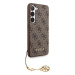 Guess GUHCS23SGF4GBR hard silikonové pouzdro Samsung Galaxy S23 5G Brown 4G Charms Collection