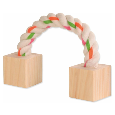 Hračka Trixie lano s dřevěnými kostkami 20cm