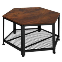 Tectake Konferenční stolek Norwich 86,5×75×46,5cm, Industrial tmavé dřevo