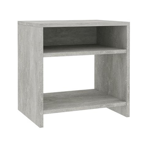Noční stolek betonově šedý 40 × 30 × 40 cm dřevotříska SHUMEE