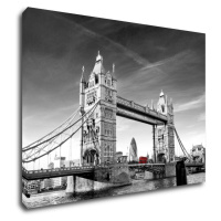 Impresi Obraz Tower Bridge černobílý - 70 x 50 cm