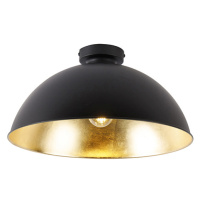 Stropní lampa černá se zlatem nastavitelná 42 cm - Magnax