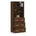 vidaXL Skříň highboard hnědý dub 69,5 x 34 x 180 cm kompozitní dřevo