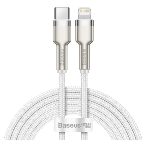 Kabel Baseus USB-C cable for Lightning Cafule, PD, 20W, 2m (white) (6953156202115)