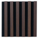 WallART Dekorativní nástěnné lamely s filcem, Dub tmavý / černý 30x30x0,8 cm - 6 lamel