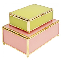 KARE Design Krabička na šperky Neomi Green Pink (set 2 kusů)