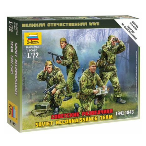 Wargames (WWII) figurky 6137 - Soviet Reconnaissance Team (1:72) Zvezda